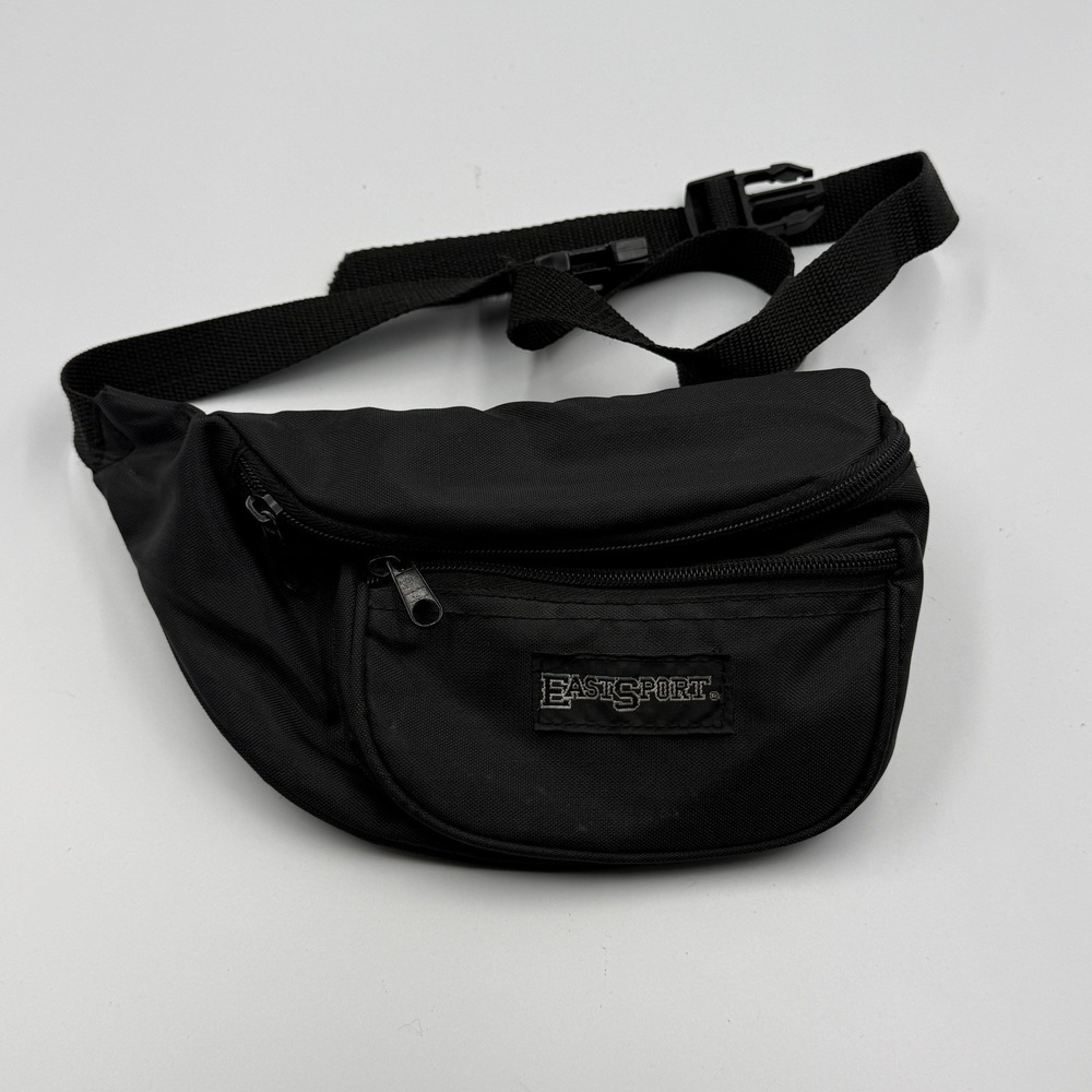 EastSport Black Fanny‎ Pack Waist Bag Zip Travel Festival Belt Bag